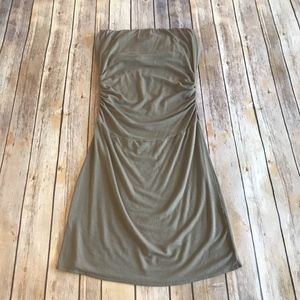 EUC Riller & Fount Taupe Tan Gray Strapless Dress